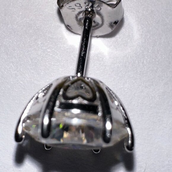 Moissanite Stud Earrings 8mm Round D Color VVS1 GRA Cert - Picture 12 of 16